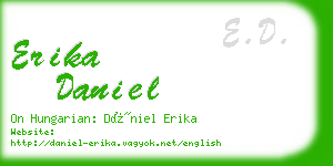 erika daniel business card